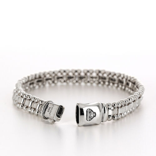 1.36ct Treated Black Diamond Bead Ball Chain Bracelet 925 1.36ct Treated Black Diamond Bead Ball Chain Bracelet 925