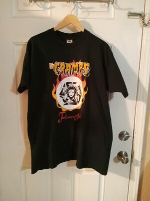 Vintage Fruit Of The Loom USA MADE The Cramps FlameJob T-Shirt Sz 