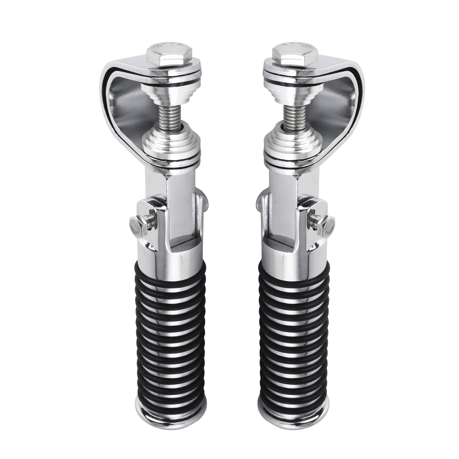 1Pair 1"-1/4" Crash Bar Folding Foot Pegs Fits For Harley Highway Engine Guards