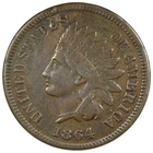 1864 Bronze Indian Head Cent VF VERY FINE Civil War Date Cleaned A2992