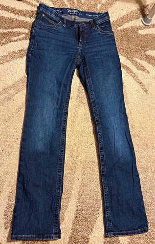 Wrangler Ultimate Riding Women's Mid-Rise Slim Bootcut Dark Blue Stretch Jeans