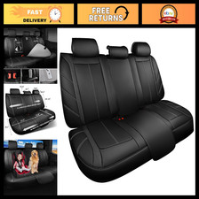 Luxury Faux Leather Waterproof Back Seat Covers, Anti-Slip Carbon Fiber, Univers