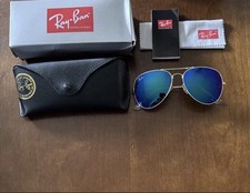 Ray-Ban Sunglasses RB3025 Aviator Classic Gold Frame Blue Lens 58mm