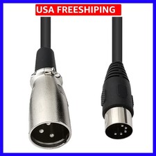 MIDI 5 Pin DIN Male to XLR 3 Pin Male Cable 1.64ft