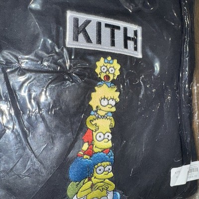 Kith x The Simpsons Family Stack Hoodie Black Size M Brand New