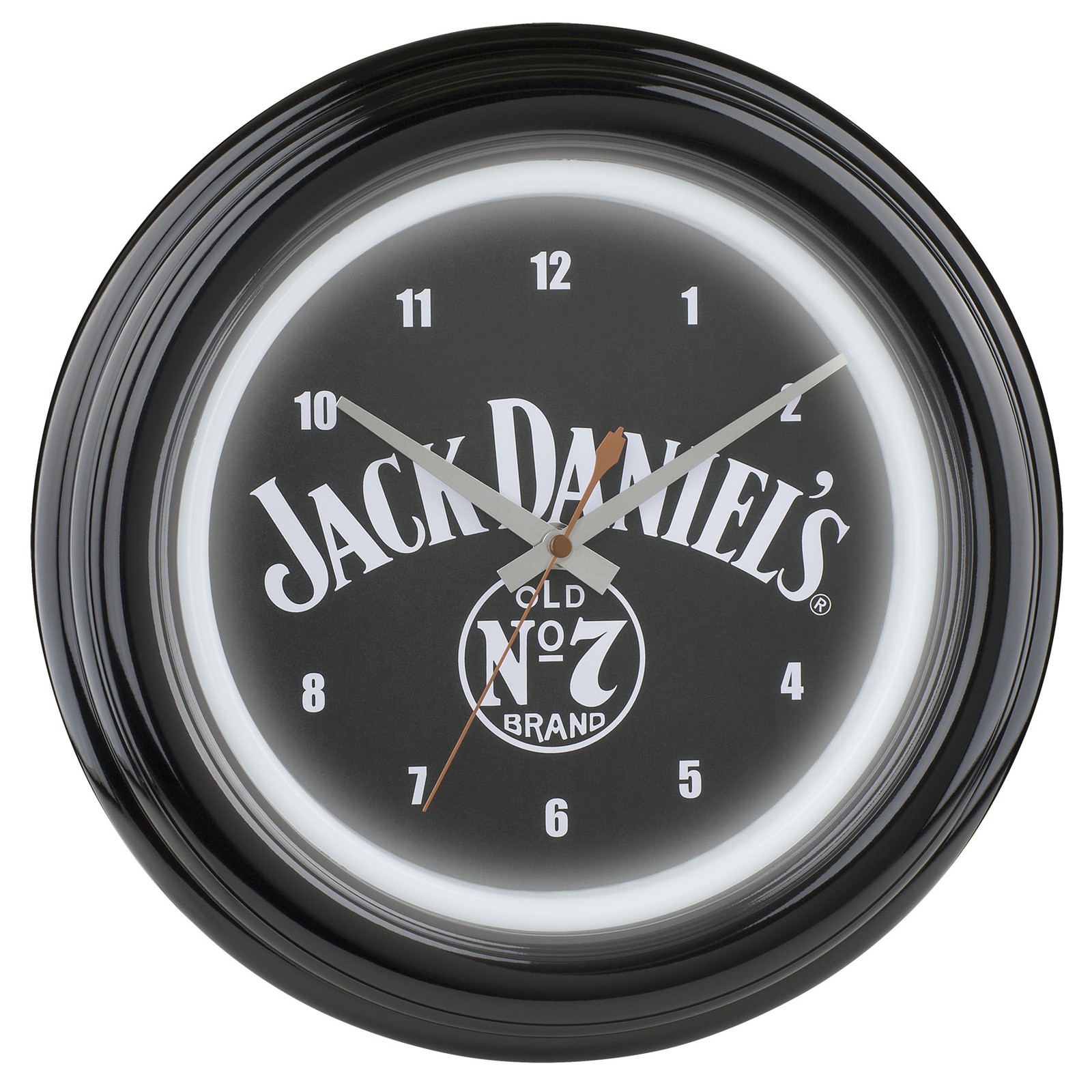 Jack Daniels Classic Old No. 7 Brand Black LED Neon Decorative Clock - JD-36603