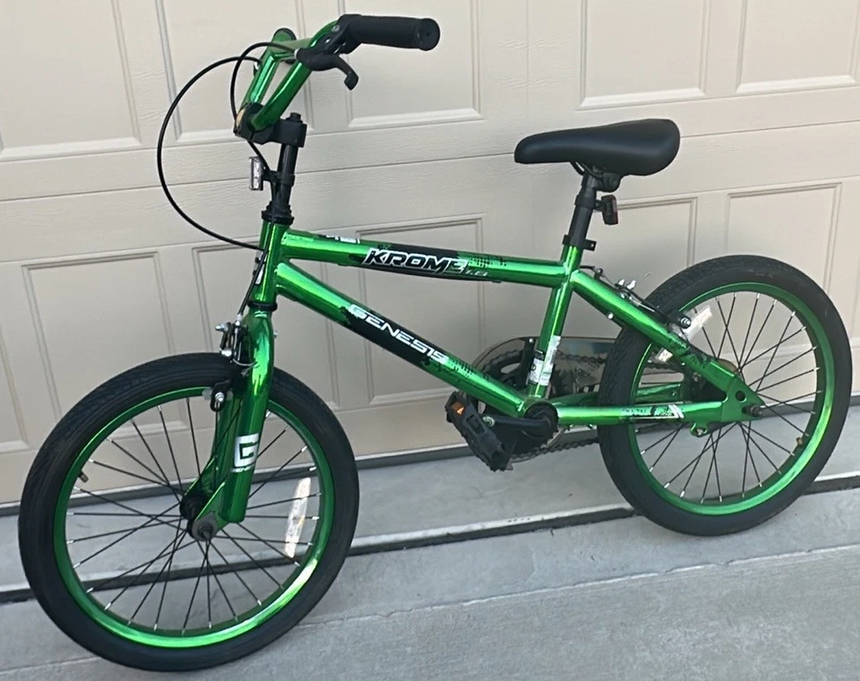 Bicicleta BMX Genesis Krome 1.8 18" (Cromo Verde) Navidad LEER la Descripción Foto 2 de 4
