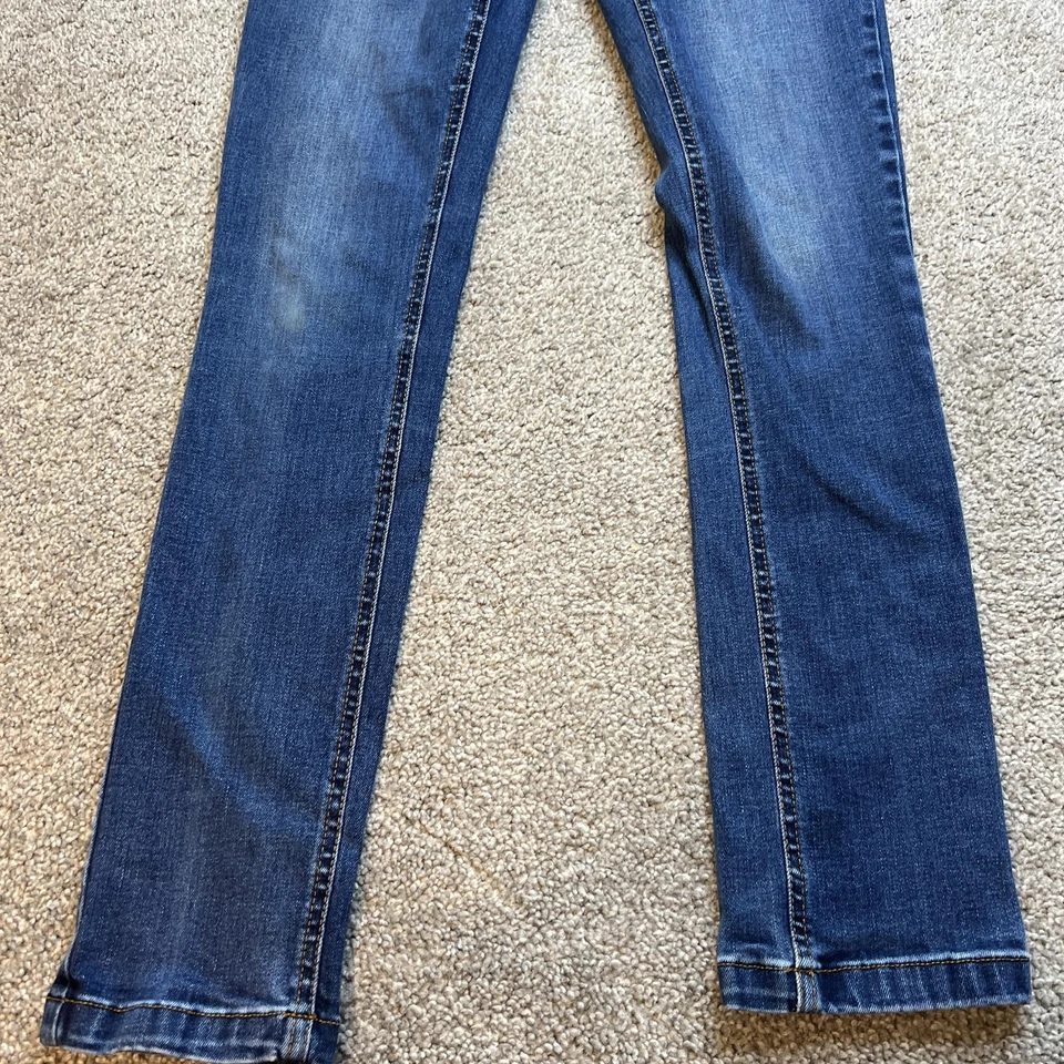 Boden Jeans Girls 13Y Large 156cm Blue Straight Leg Stretch Denim Casual Youth - Image 2 of 4