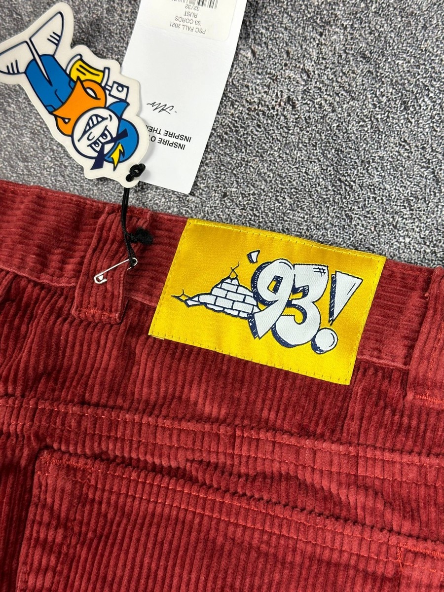 Polar Skate Co. 93 Big Boy Men's Jeans Cord Pants Red Color Size M