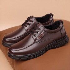 Men's Classic Lace Up Derby Dress Leather Business Casual Shoes