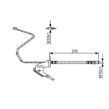 Bremsschlauch hinten links für Opel Astra G F70 T98 F35 H A04 L70 Combo | 24264