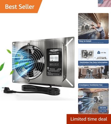 Remote Controlled 300 CFM Ventilator with Automatic Humidistat & Freeze Safety