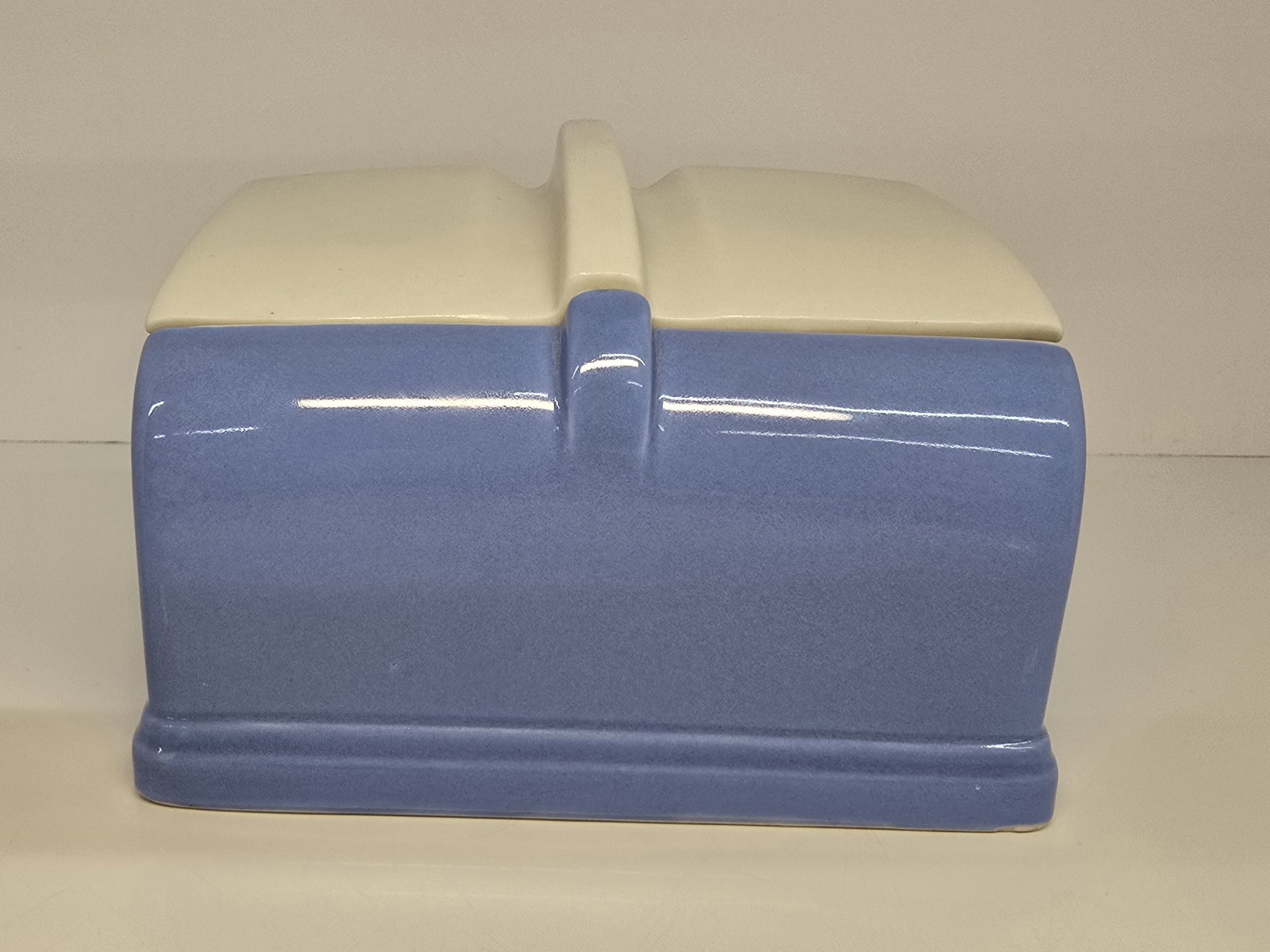 Vintage The Hall China Co. Refrigerator Dish Cold Spot Blue & White 