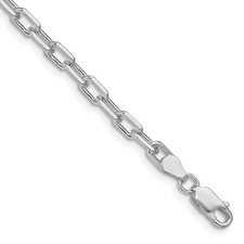 Amore La Vita 4.3mm Open Link Bracelet 7 inch Rhodium-Plated 925 Sterling Silver
