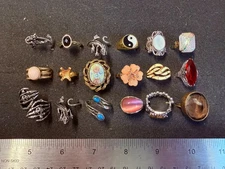 Collection Lot Amazing Variety Vintage + Modern Big n Bold Fashion Rings - T18
