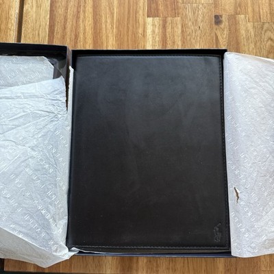 Polo Ralph Lauren Leather  Black Case For Ipad Or Tablet Media See Measurements