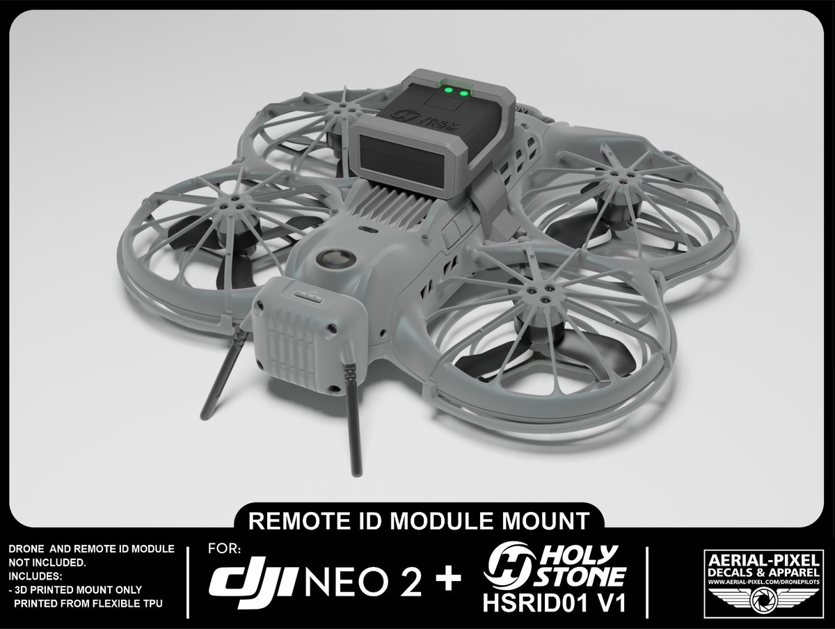 DJI Neo 2 Remote ID Mount for Holy Stone, Ruko, Potensic, DroneTag