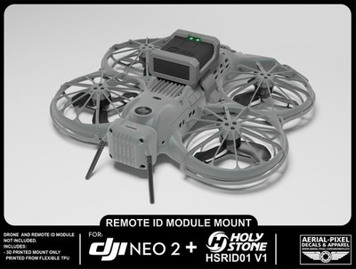 DJI Neo 2 Remote ID Mount for Holy Stone, Ruko, Potensic, DroneTag