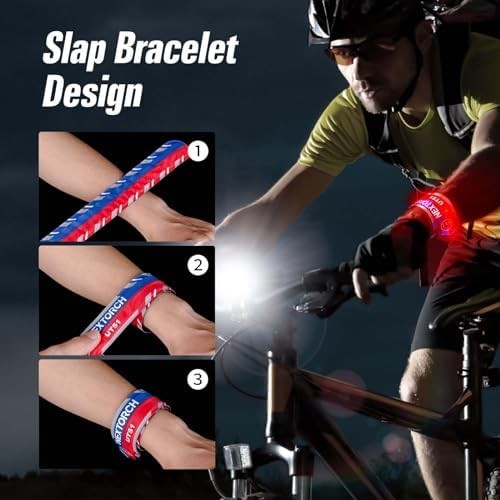 LED Slap Armband Lights Rechargeable Safety Wristband Lights (1 Pack) High Vi... - Picture 6 of 9