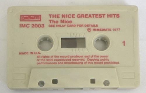 The Nice - The Greatest Hits  Cassette Tape EX / EX Condition - Picture 5 of 6
