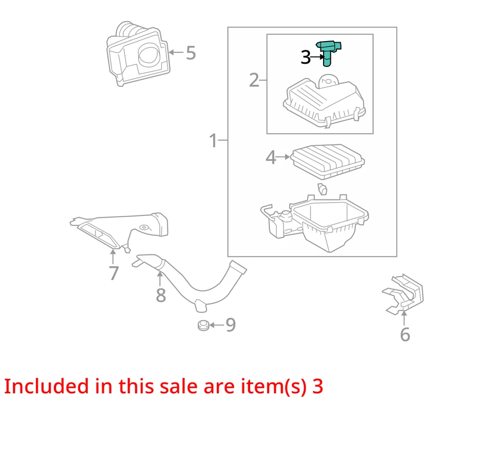 2006 Toyota Avalon Mass Air Flow Meter Sensor MAF OEM 87K Miles - LKQ411956767 - Image 4 of 4