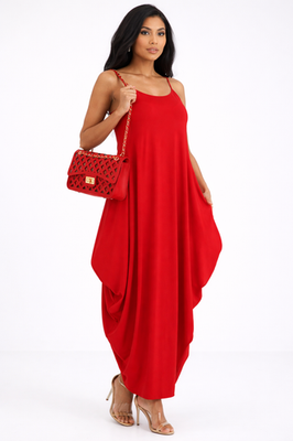 Maxi dresses for women with pockets-Regular and Plus Size- White/Red/Blue/Black  | eBay