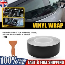 30mm x 10m Matte Black De-chroming Chrome Delete Tape Wrapping Vinyl Universal