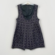 ANNA SUI Dress Babydoll Sz 8 Jumper Lace Low Key Grunge Heritage Edwardian