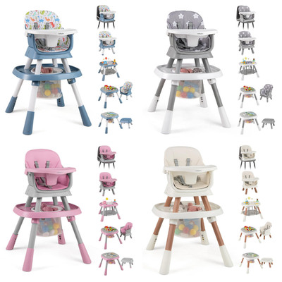 Baby High Chair 16-in-1 Convertible Highchairs for Toddlers Table