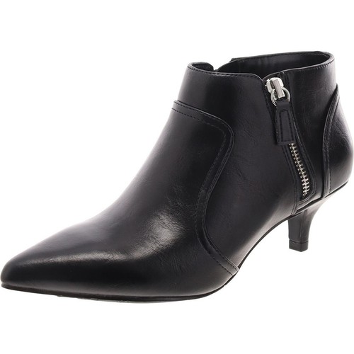 Easy Street Womens Black Faux Leather Shooties Shoes 8 Narrow (AA,N) BHFO 8269 - Picture 1 of 3