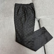 GUCCI GG Pattern Interlocking Weave Pants Slacks Tom Ford Era Black Size 40 Rare