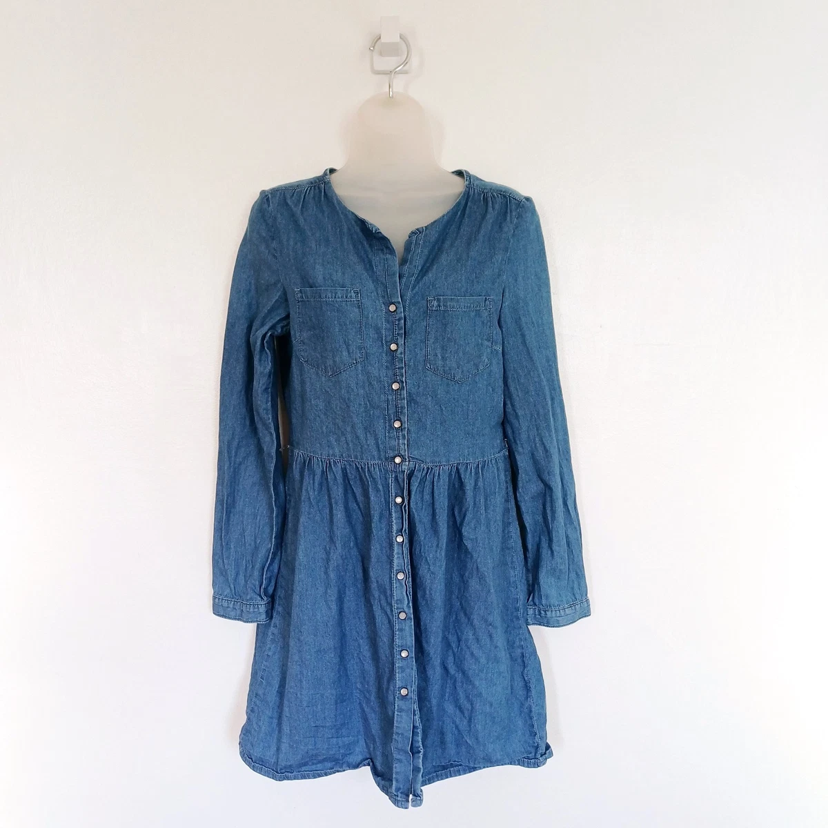 white christmas dresses Savannah Denim Shirt Dress Black Denim / M main image 1
