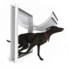 Extra Large Dog Door for Exterior Doors, Heavy Duty Aluminum Doggy Door for E...
