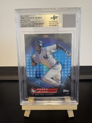 Topps 2011 DEREK JETER Jersey Fusion BASEBALL PLAYER JERSEY PATCH Karte Yankees