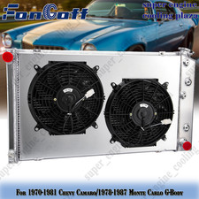3-Row Radiator+Shroud Fan For 1970-81 Chevy Camaro/ 78-87 Monte Carlo G-Body GMC