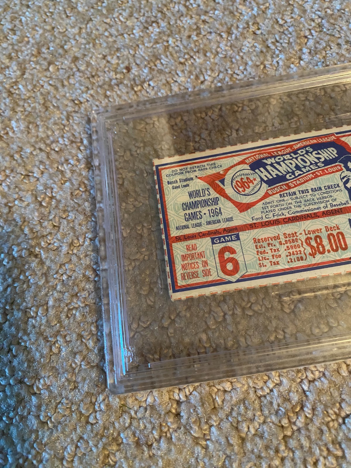 MICKEY MANTLE BREAKS RUTH WORLD SERIES HR RECORD #17 YANKS/CARDINALS GAME 6 PSA view 6