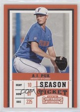 2017 Panini Contenders Draft Picks Season Ticket AJ Puk (Blue Jersey) #1 2u3