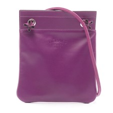 HERMES Sac A Linge Mini Anemone Shoulder Bag Vaux Swift Purple Silver #RC2385