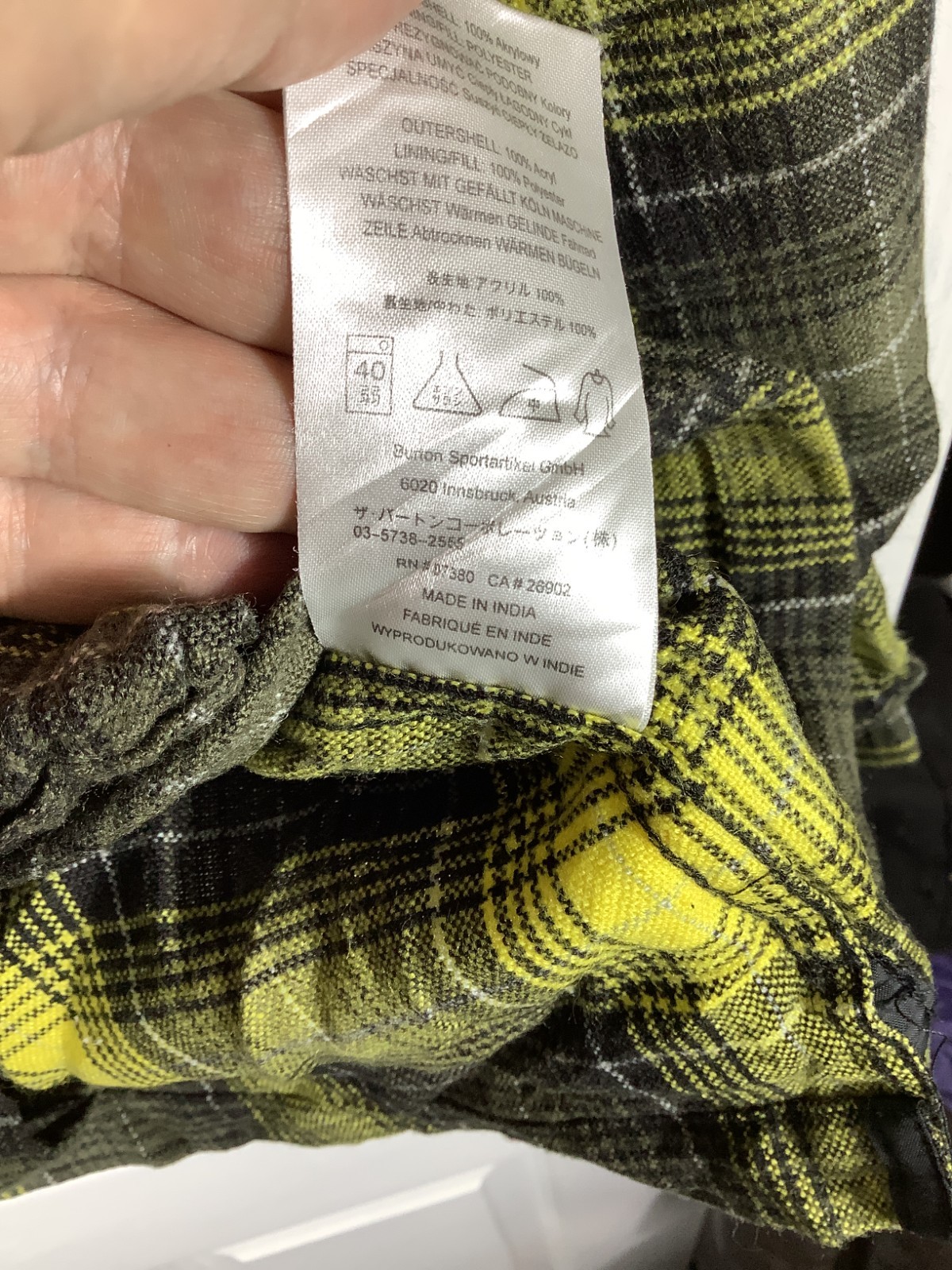Analog Flannel Shirt Yellow Black Lumberjack Men Size Large Sku 325 image 5