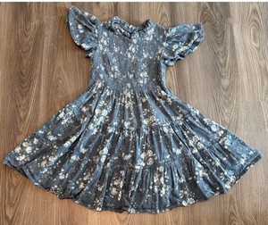 🔥SALE!-Polo Ralph Lauren Floral Print Smocked Tiered Cotton Dress Girls M8-10