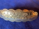 Vintage sterling silver detailed stamped Navajo barrette in GUC — photo 2