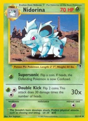 1x Nidorina - 55/110 - Uncommon NM-Mint Pokemon G2 - Legendary Collection