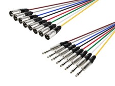 Monoprice 8-Channel 1/4inch TRS Male to XLR Male Snake Cable - 3 Meter 10ft