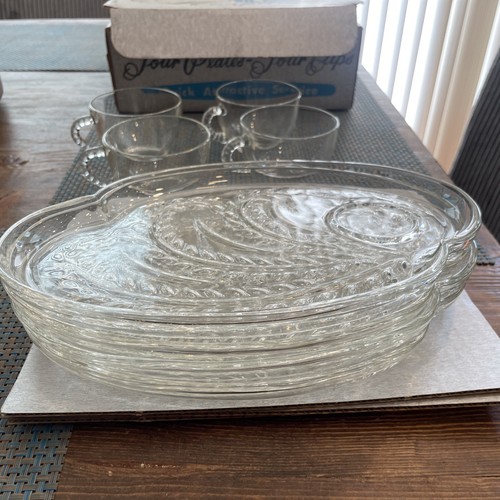 Vintage Gastgewerbe Snack Set von Federal Glass Company für 4, 8 Teile - Bild 11 von 14