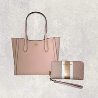 Michael Kors Mk Tasche Shopper Portemonnaie Jet Set Travel Leida Rosa Rose Neu
