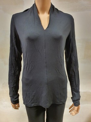 Shirt schwarz 40 Damen More & More Basic Langarmshirt UVP: 49,95  5.4342