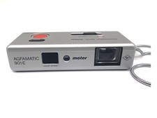Agfa Agfamatic 901E Motor Miniature Camera With Color Apotar, Silver, In Box