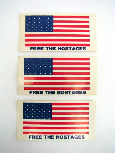 1979 Historic Iranian Hostage Crisis Bumper sticker LOT vtg 1980s Iran Ayatollah