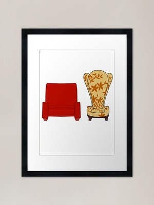 Carl & Ellie armchair, Above Framed Framed Wall Art Poster Canvas Print Picture