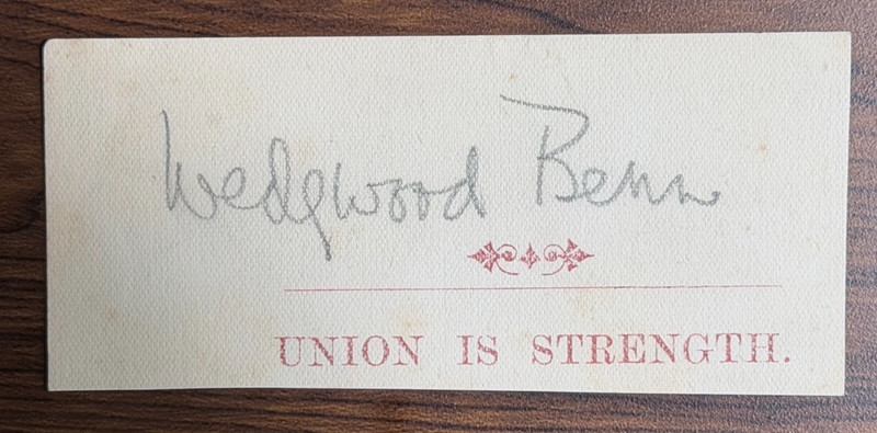 Clip signature  William Wedgwood Benn (1877–1960) Secretary of State for India